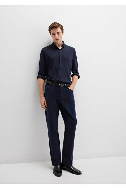 Mavi Navy Blue Velvet Trousers 0010509-70490