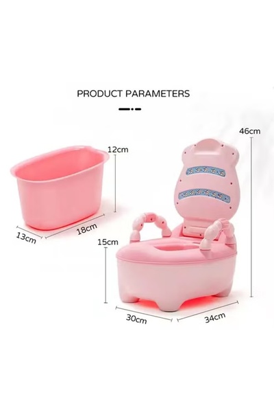 Generic Baby Potty Toilet Potty Training Seat with Handle Potty Chair with High Back Support Splash Guard
