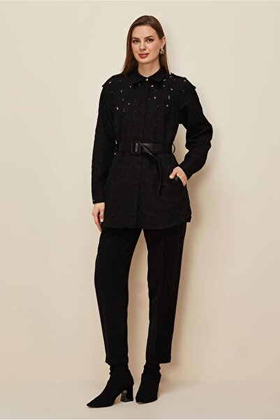 Alvina Belted Stone Embroidered Tunic 46138