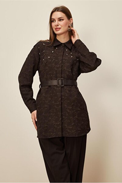 Alvina Belted Stone Embroidered Tunic 46138