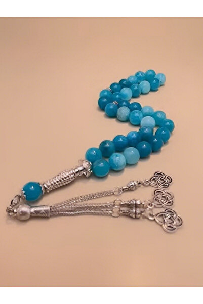 NO BRAND 33 سبحة صلاة من اليشم الطبيعي/10 مم