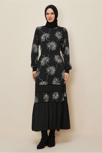 Alvina Patterned Belt Dress 46100