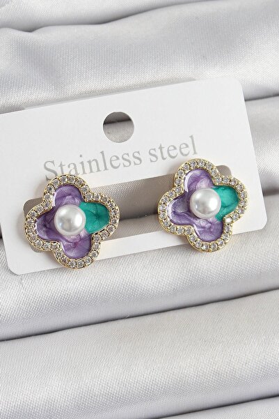 cleovibe أقراط الزركون الذهبية العصرية – ناعمة ولامعة