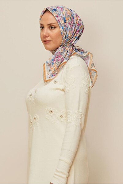 Alvina Flower Patterned Scarf 8603