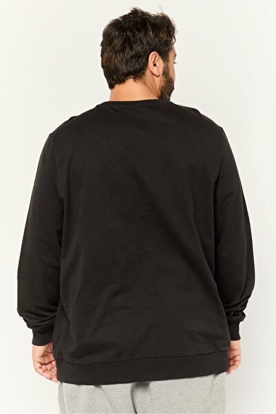 Puma Men Regular Fit Brand Logo Outdoors Sweatshirt, Black