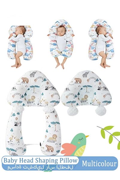 Generic Baby Head Shaping Pillow Baby Memory Foam Pillow Adjustable Height With 2 Removable Fixing Posts