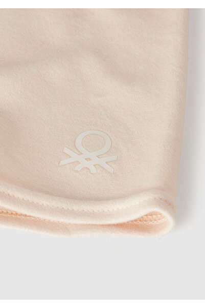 United Colors of Benetton Boy's Ecru Logo Embroidered Thin Beanie