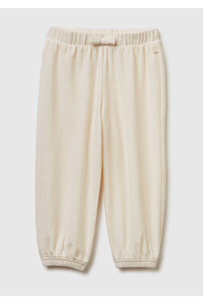 United Colors of Benetton Детски панталони от екип за тренировка, цвят екрю, ...