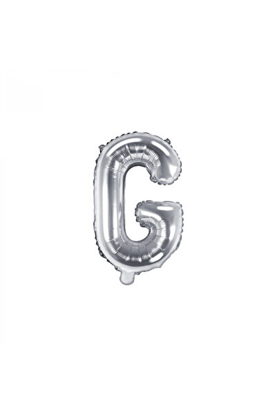 Partydeco Foil Balloon Letter G Silver, 35 cm