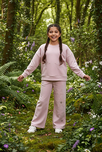 Fulla Moda Star Embroidered 2-Piece Girl's Set