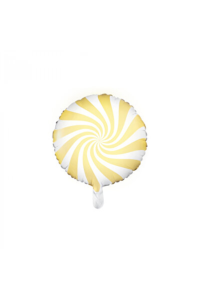 Partydeco Balon folie Lollipop, galben - 45 cm