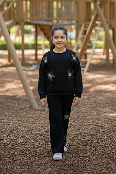 Fulla Moda Star Embroidered 2-Piece Girl's Set