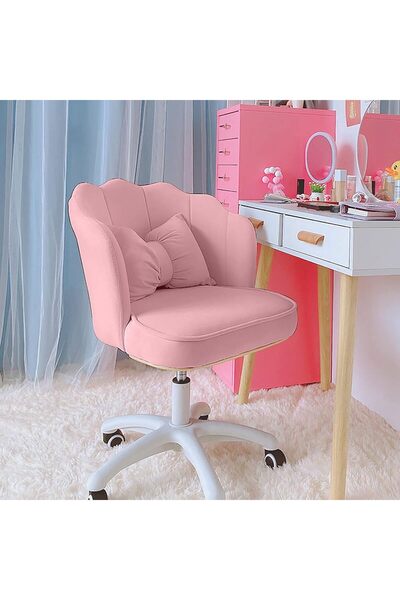 Arabest كرسي كمبيوتر مخمل ، كرسي عصري دوار قابل لتعديل الارتفاع، بمسند ظهر مت...