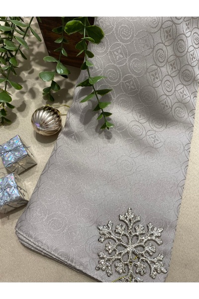 MİNELEŞARP34 Mineleşarp Ethnic Pattern Cream Color Monogram Jacquard Shawl