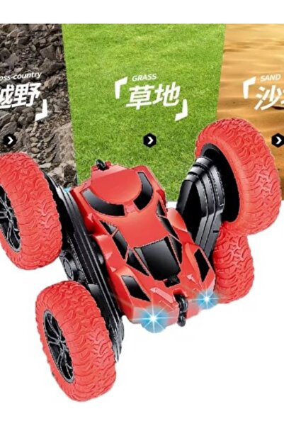 OEM 360-Degree Rotating Light-Up Car with Remote and Control Bracelet, Ages 3+, Red