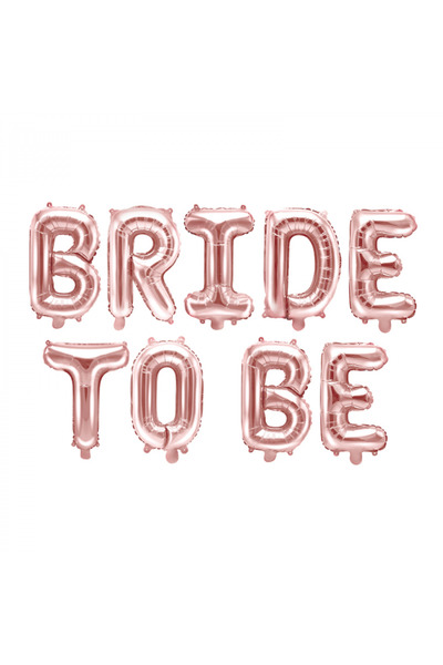Partydeco Foil Balloon Bride To Be - 340 x 35 cm, rose gold