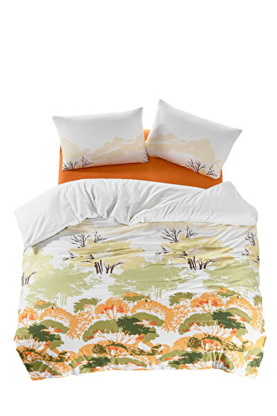 Cottonest Modern Geometric Patterned Premium Duvet Cover Set - 100% Cotton – Black & Yellow - Single Size