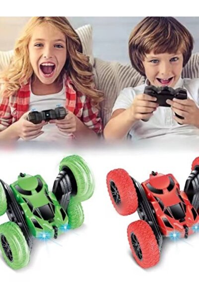 OEM 360-Degree Rotating Light-Up Car with Remote and Control Bracelet, Ages 3+, Red