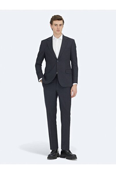 Kip Navy Blue Micro Modern Fit Suit