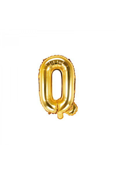 Partydeco Foil Balloon Letter Q Gold, 35 cm