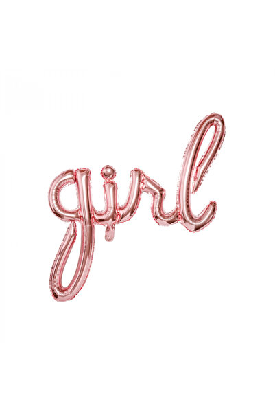 Partydeco Balon Folie Girl, Roz - 77 cm