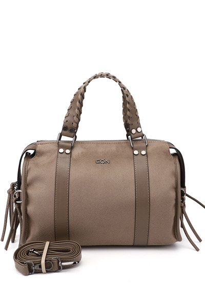 GÖNDERİ(R) Women's Mink Suede Mink Hand and Shoulder Bag