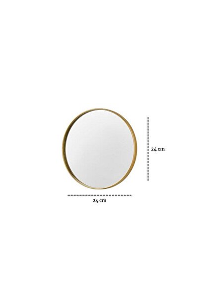Metpoint Round Mirrored Gold 3-Piece 24X24 Serving Tray for Coffee and Tea (Multi-Purpose)