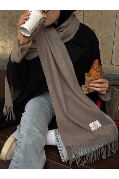 Mooncorn Latte Wool Scarf