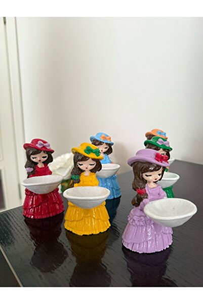 BİRGÜL HOME Lokumcu Kız Kahve Yanı Sunumluk Lokumluk Şekerlik 6 takım POLYESTER MAZEMEDEN ÜRETİLMİŞTİR