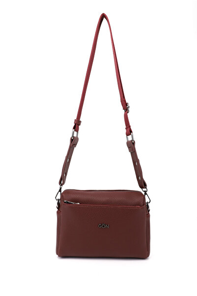 GÖNDERİ(R) Women's Burgundy Long Strap Shoulder Bag