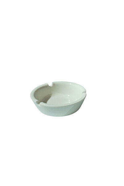 Aj Porcelain White ceramic round ashtray