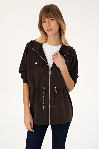 U.S. Polo Assn. Women's Dark Brown Sweatshirt 50309102-Vr084