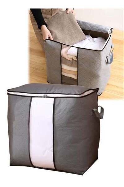 Generic 90L Large Storage Bags with Carry Handles, Clothes Storage Bins, Foldable Closet Storage for Blanket