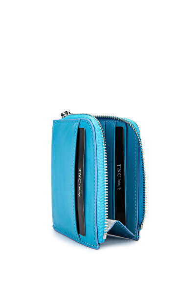 Tamer Tanca Women's Genuine Leather Blue Card Holder