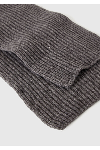 United Colors of Benetton Men's Anthracite Melange Wool Scarf