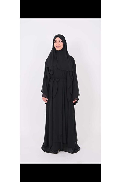 SABİHA AVCI COLLECTİON ŞİFON DÜZ ABAYA