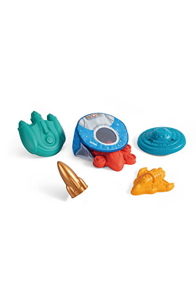 Hape ألعاب شاطئ سفينة رملية مستكشف الفضاء مع حقيبة ظهر 6 قطع
