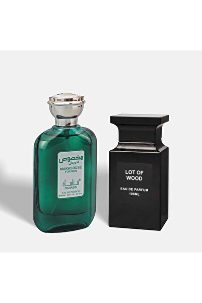 MAKHSOUS Set of 2 Oriental Men's Perfumes – Makhsouse For Men & Lot of Wood (100 ml x 2)
