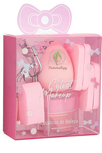 Femmelogy Makyaj Fırça Seti 8 Parça Kirpik Kıvırıcı Ve Sünger Lüks Avantaj Pa...