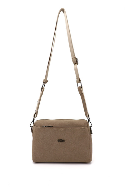 GÖNDERİ(R) Women's Mink Suede Long Strap Shoulder Bag