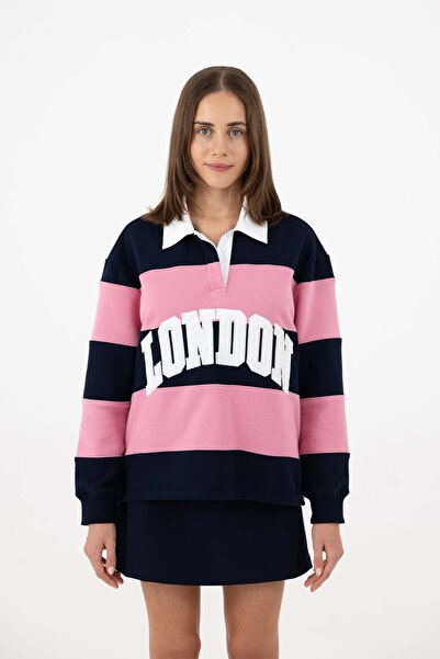 Re-SIS LONDON YAZILI RUGBY POLO SWEATSHIRT
