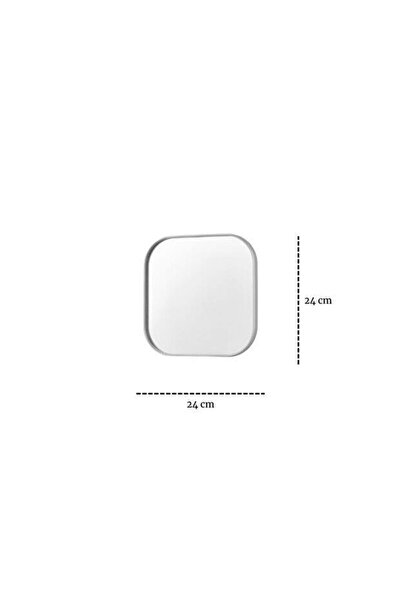 Metpoint Square Mirrored Silver 3-Piece 24X24 Serving Tray for Coffee and Tea (Multi-Purpose)