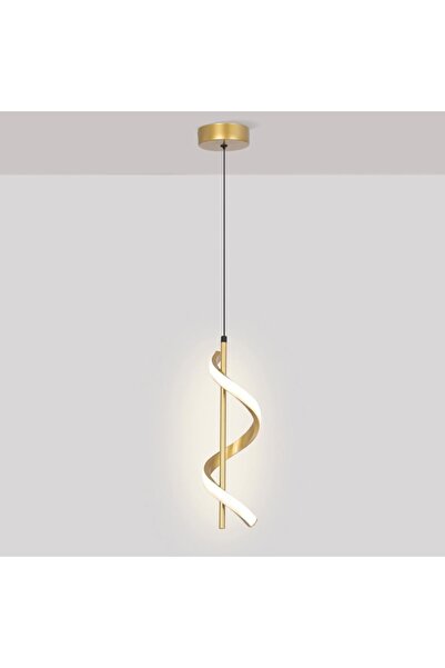 LEDIGANT Pendul LED 12W - Tip Spirala, Design Modern, 3 trepte de culoare , lungime 180cm, Auriu