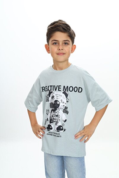 Toontoy Tricou cu mânecă scurtă cu imprimeu pentru băiat