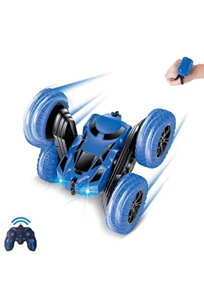 OEM 360° Rotating Car with Lights, Remote Control and Wristband, 3+ Years, Blue