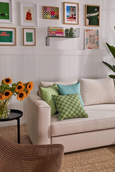 Vanilla Home Flowgrid 3-Piece Throw Pillow Cover Set