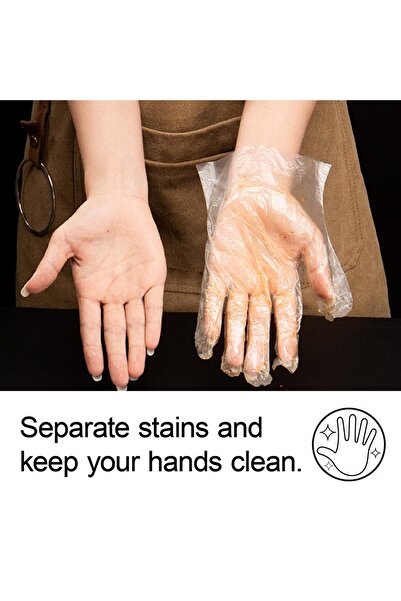 OEM 300 PCS Disposable Plastic Gloves Cleaning Gloves Household Food Safe，Latex-Free，Powder-Free，One