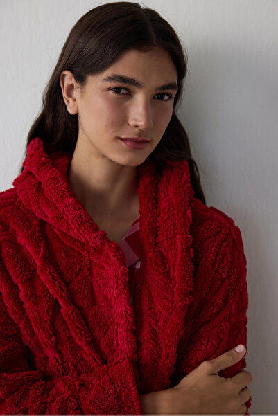 Penti Red Good Mood Hooded Dressing Gown