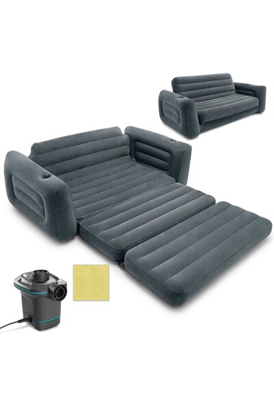 Other Canapea materac welurowy 2w1 + pompka INTEX 66552-66640