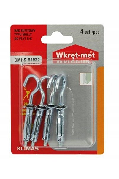 Other Hak sufitowy molly z kołkami stalowymi 4x32 mm 4 szt